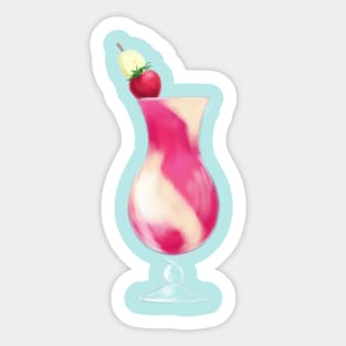 Frosty Strawberry Banana Daiquiri Sticker